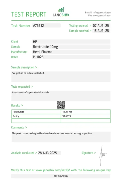 Hemi Pharma Retatrutide 10mg