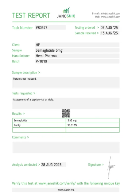 Hemi Pharma SEMAGLUTIDE 5mg